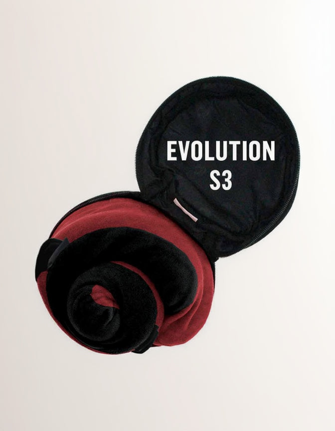 Evolution Travel Pillow Bag with Evolution S3 pillow stored inside